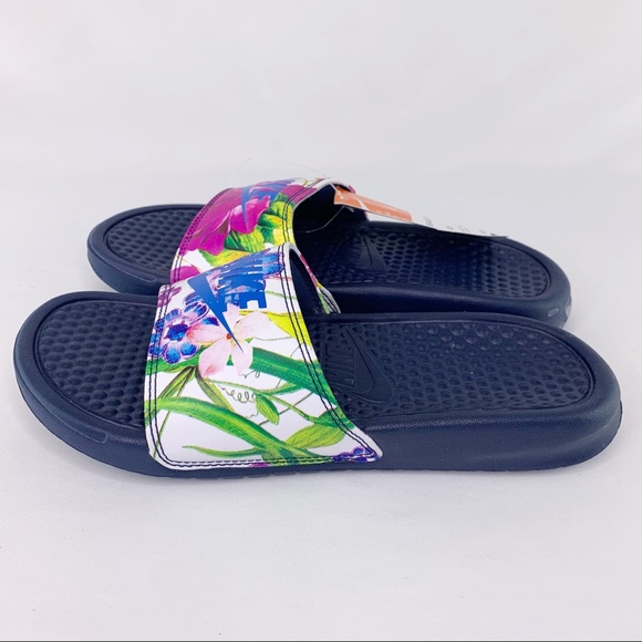 nike floral flip flops